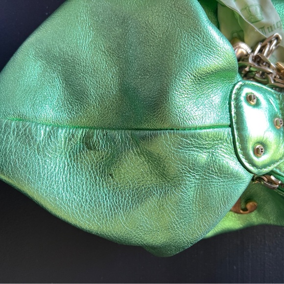 Juicy Couture Y2K 2000s Hobo Green Metallic Bag - Picture 12 of 16